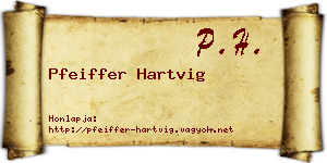 Pfeiffer Hartvig névjegykártya